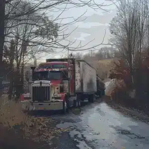 A 16 wheeler truck