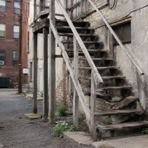 Stamford premises liability rickety stairs
